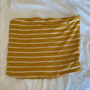 Striped Mustard tube top
